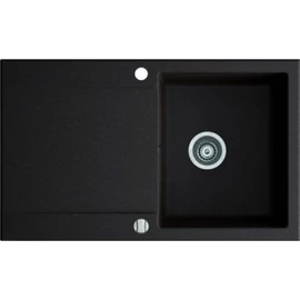 Marmorin DEBRA egymedencés gránit mosogató, csepegtetővel, fekete 436 113 002