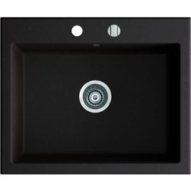 Marmorin DEBRA egymedencés gránit mosogató, fekete 436 103 002