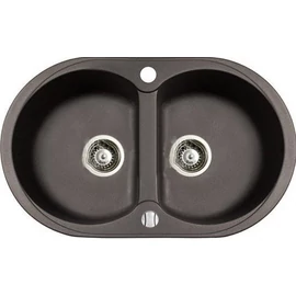 Marmorin DURO kétmedencés gránit mosogató, fekete 130 203 002