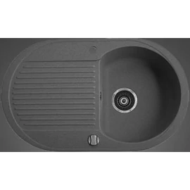 Marmorin DURO egymedencés gránit mosogató, csepegtetővel, fekete 130 113 002