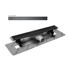 Radaway SLIM 75 cm-es rozsdamentes zuhanyfolyóka Burkolható ráccsal 5L075S + 5R75SB