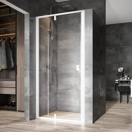 Ravak Nexty NDOP2-120 fehér/fehér+Transparent kétrészes kifelé nyíló zuhanyajtó 03OG0101Z1