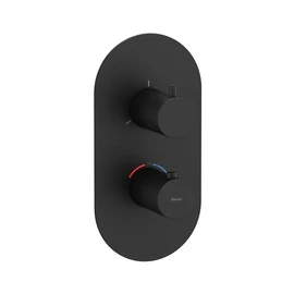 Ravak ES 067.20BLM.O3.RB07C Termosztátos falba süllyesztett csaptelep, háromutas, belső egység nélkül - Black Matt X070289