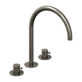 Ravak ES 018.20GB Álló mosdócsaptelep, 3 furatos 270 mm, leeresztő nélkül - Graphite Brushed X070312