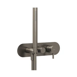 Ravak ES 068.20GB.O3.RB07D.+S Falba süllyesztett csaptelep szettel, háromutas, belső egység nélkül - Graphite Brushed X070319