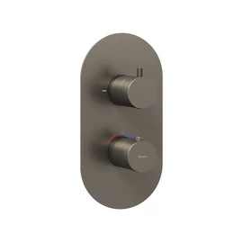 Ravak ES 063.20GB.O2.RB07C Falba süllyesztett termosztátos csaptelep, kétutas, beslő egység nélkül - Graphite Brushed X070323