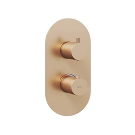 Ravak ES 063.60RGB.O2.RB07C Falba süllyesztett termosztátos csaptelep, kétutas, beslő egység nélkül - Rose Gold Brushed X070360