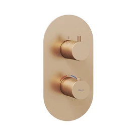 Ravak ES 067.60RGB.O3.RB07C Termosztátos falba süllyesztett csaptelep, háromutas, belső egység nélkül - Rose Gold Brushed X070363