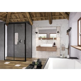 Ravak Blix Slim Fix zuhanyfal BLSPS-80 fekete +Transparent X9BM40300Z1