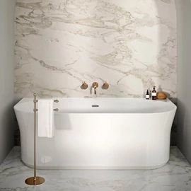 Ravak Akrilkád YPSILON Wall 1780x860 fehér/fekete szabadonálló, túlfolyóval XC00100035