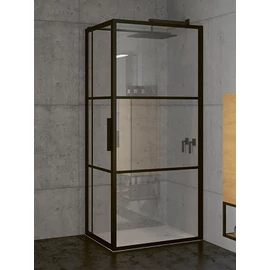 Riho Grid Cubicle XL GB203 130x90 cm zuhanykabin, fekete GB2130090