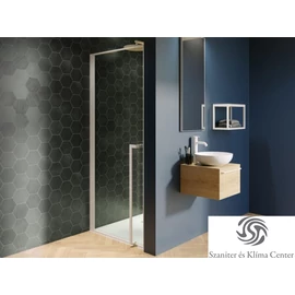 Riho Lucid GD101 90 cm-es matt fehér zuhanyajtó GD109W000