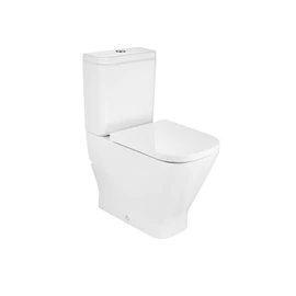 Roca The Gap monoblokkos hátfalhoz illeszkedő Comfort/magasított WC-csésze, mélyöblítésű, Vario lefolyós, szerelőkészlettel A34247C00U
