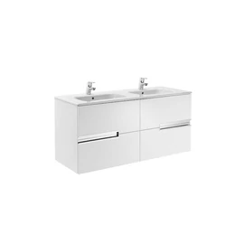 Roca Unik Victoria-N alsószekrény duplamosdóval (1200) Magasfényű fehér - A855830806