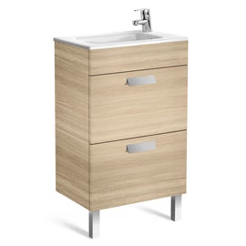 Roca Unik Debba Compact mosdószekrény 2 fiókkal és mosdóval (500) Tölgy - A855904155