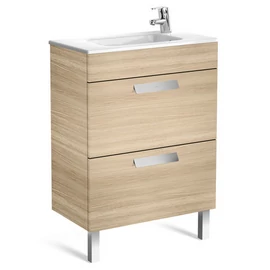 Roca Unik Debba Compact mosdószekrény 2 fiókkal és mosdóval (600) Tölgy - A855905155