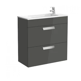 Roca Unik Debba Compact mosdószekrény 2 fiókkal és mosdóval (700) Antracit szürke - A855906153