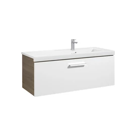 Roca Unik Prisma mosdószekrény 1 fiókkal és mosdóval 1100 jobbos kőris-fehér - A855949322