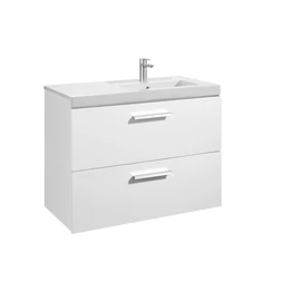 Roca Unik Prisma mosdószekrény 2 fiókkal és mosdóval 900 jobbos fehér - A855954806