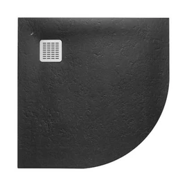 Roca Terran extra lapos íves műgyanta zuhanytálca, csúszásgátló felülettel 900 x 900 x 28 Fekete - AP10538438401400