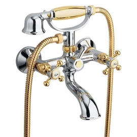 Sapho REITANO ANTEA Kádtöltő csaptelep, zuhaszszettel, króm/arany (3012)