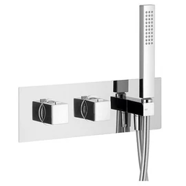Sapho DIMY falba süllyesztett termosztátos zuhanycsaptelep, 2-irányú váltóval, zuhanyszettel, króm (DM493)