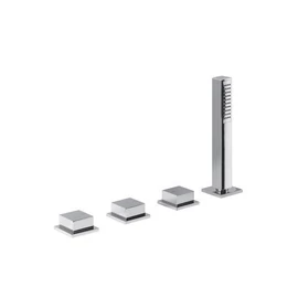 Sapho INFINITI 4 részes kádperemre szerelhető termosztátos kádtöltő csaptelep, kádbeömlő nélkül, króm (IFTECH4)