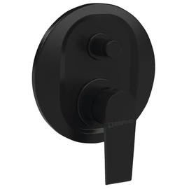 Sapho KAI falba süllyesztett zuhanycsaptelep, 2-irányú váltóval, zuhanyszett nélkül, matt fekete (KA42/15)