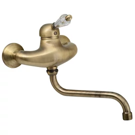 Sapho KIRKÉ fali csaptelep, kristály karral, bronz (KI15KB)