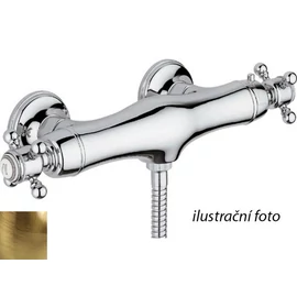 Sapho SASSARI fali termosztátos zuhanycsaptelep, zuhanyszett nélkül, bronz (SR245BR)