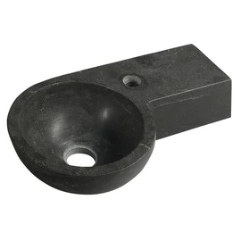 Sapho BLOK kőmosdó, 40x10x23cm, fekete antracit (2401-32)