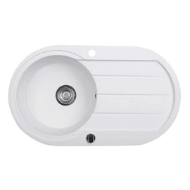 Sapho Gránit mosogató csepegtető tálcával, 86x50cm,fehér (GR1201)