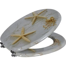 Sapho AQUALINE FUNNY WC-ülőke, TENGERI CSILLAG, MDF, univerzális réz pánt (HY1185)