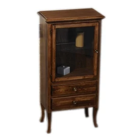 SAPHO RETRO alsószekrény, 1 üvegajtóval, 2 fiókkal, balos, 60x120x38cm, bükk (1709)