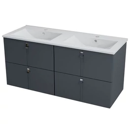 SAPHO MITRA mosdótartó szekrény mosdóval, 4 fiókos, 150x55x46 cm , antracit (2XMT0721601-150)