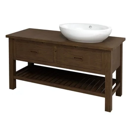 SAPHO BRAND mosdótartó szekrény, 2 fiókkal, 130x73x50cm, pácolt fenyő (BA131)