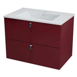 SAPHO MITRA mosdótartó szekrény, 2 fiókkal, 75,5x55x46cm, bordó (MT073)