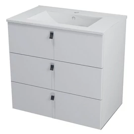 SAPHO MITRA mosdótartó szekrény, 3 fiókkal, 75,5x70x46cm, fehér (MT081)