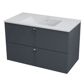 SAPHO MITRA mosdótartó szekrény, 2 fiókkal, 89,5x55x46cm, antracit (MT092)