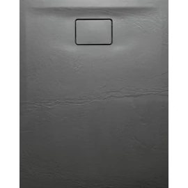 SAPHO POLYSAN ACORA Öntöttmárvány zuhanytálca, 100x80x3,5cm, szürke (AC023)