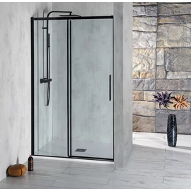 SAPHO POLYSAN ALTIS LINE zuhanyajtó, 1600mm, matt fekete, transzparent üveg (AL4312B)