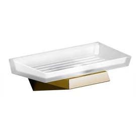 SAPHO SOUL Szappantartó, tejüveg, arany (164912)