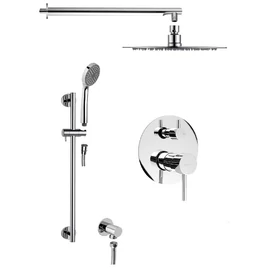 SAPHO RHAPSODY falba süllyesztett zuhanycsaptelep, 2-irányú váltóval, zuhanyszettel, króm (5583Q-02)