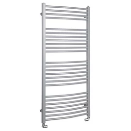 SAPHO AQUALINE ORBIT Fürdőszobai radiátor, íves, 600x1320mm, 722W, struktúrált ezüst (ILA36E)