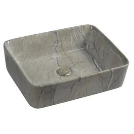 SAPHO DALMA kerámiamosdó, 48x38x13cm, szürke márvány (MM513)