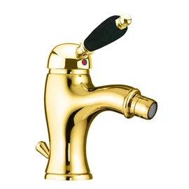 SAPHO KIRKÉ bidécsaptelep, automata leeresztővel, fekete kerámia karral, arany (KI03NZ)