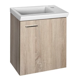 SAPHO AQUALINE ZOJA mosdótartó szekrény, jobbos, 44x50x23,5cm, platina tölgy, (51046DP)