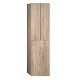 SAPHO AQUALINE ZOJA állószekrény fiókkal, szennyeskosárral, 50x184x29cm, platina tölgy (51295)