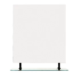 SAPHO WEGA Tükör polccal, matt fekete, 80x80cm (60092-8B)