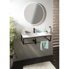 SAPHO SKA 90 fürdőszobabútor szett, matt fekete (KSET-024)